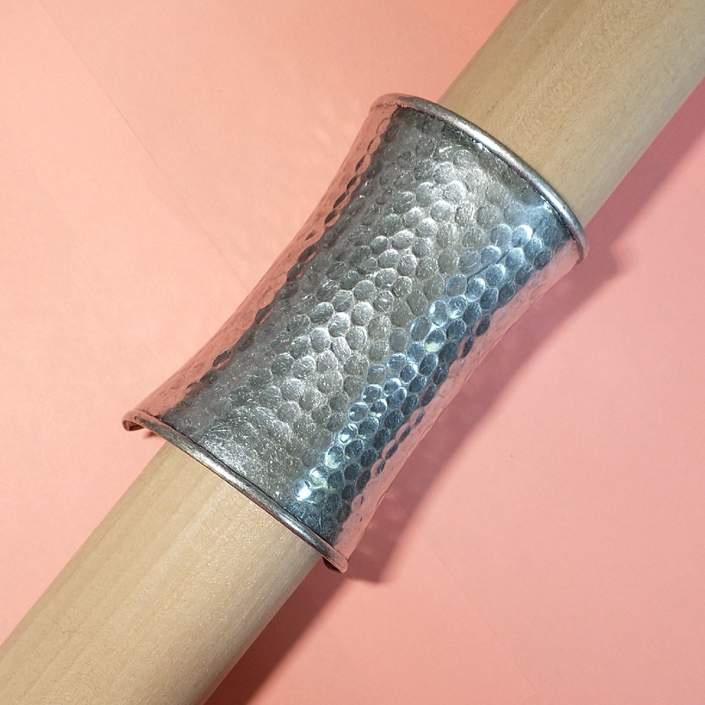 Silver Hammered Metal Cuff Bracelet